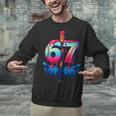 Baseball Bat Hands Drip 67 Six Seven Gen Alpha Slang Meme Unisex Sweatshirt