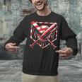 Baseball Candy Cane Christmas Baseball Ice Cream Drip Boys Unisex Sweatshirt