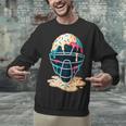 Baseball Catcher Mask Ice Cream Dripping Baseball Boy Youth Unisex Sweatshirt Baseball Catcher Mask Ice Cream Dripping Baseball Boy Youth Unisex Sweatshirt