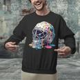 Baseball Catcher Mask Ice Cream Dripping Baseball Boys Unisex Sweatshirt