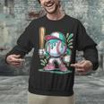Baseball Character Cartoon Batter Drip Style Women Men Unisex Sweatshirt Baseball Character Cartoon Batter Drip Style Women Men Unisex Sweatshirt