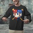 Baseball Drip American Flag Home Plate 4th Of July Patriotic Unisex Sweatshirt Baseball Drip American Flag Home Plate 4th Of July Patriotic Unisex Sweatshirt