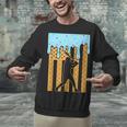 Baseball Drip Dripping Ice Cream Sport Player American Flag Unisex Sweatshirt