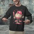 Baseball Drip Ice Cream Breast Cancer Awareness Boys & Girls Unisex Sweatshirt Baseball Drip Ice Cream Breast Cancer Awareness Boys & Girls Unisex Sweatshirt