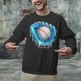 Baseball Drip Ice Cream Glove With Sprinkles Ball Boys Youth Unisex Sweatshirt Baseball Drip Ice Cream Glove With Sprinkles Ball Boys Youth Unisex Sweatshirt