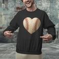 Baseball Heart Shape Valentines Day Love Boys Kids Men Unisex Sweatshirt
