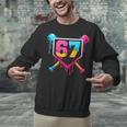 Baseball Ice Cream Drip 67 Meme Six Seven 67th Birthday Unisex Sweatshirt