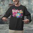 Baseball Ice Cream Drip Coquette Women Girls Mom Mama Unisex Sweatshirt
