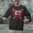 Baseball Ice Cream Drip Number 67 Meme Valentine Couple Love Unisex Sweatshirt