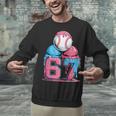 Baseball Ice Cream Drip Six Seven Gen Alpha Meme 67 Unisex Sweatshirt