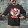 Baseball Ice Cream Drip Baseball Strawberry For Youth Red Unisex Sweatshirt Baseball Ice Cream Drip Baseball Strawberry For Youth Red Unisex Sweatshirt
