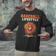 Baseball Lifestyle Ice Cream Drip Baseball Glove Crossed Bat Unisex Sweatshirt Baseball Lifestyle Ice Cream Drip Baseball Glove Crossed Bat Unisex Sweatshirt