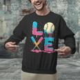 Baseball Love Drip Ice Cream Colorful Baseball Unisex Sweatshirt Baseball Love Drip Ice Cream Colorful Baseball Unisex Sweatshirt