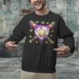 Baseball Mardi Gras Carnival Party Mask Ice Cream Drip Boys Unisex Sweatshirt
