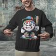 Baseball Mascot Attitude Graffiti Splash Bat Cap Unisex Sweatshirt Baseball Mascot Attitude Graffiti Splash Bat Cap Unisex Sweatshirt