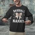 Baseball Nanny Baseball Coquette Bow Unisex Sweatshirt