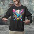 Baseball Player Ice Cream Drip Unisex Sweatshirt