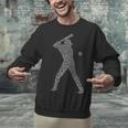 Baseball Player Typography Word Art Unisex Sweatshirt Baseball Player Typography Word Art Unisex Sweatshirt
