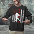 Baseball Silhouette Heart USA Flag Hearts American Boys Kids Unisex Sweatshirt Baseball Silhouette Heart USA Flag Hearts American Boys Kids Unisex Sweatshirt