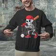 Baseball Skeleton Halloween Playing Unisex Sweatshirt