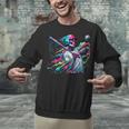 Baseball Skeleton Ice Cream Drip Baseball Boys Youth Unisex Sweatshirt
