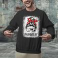 Bleached Nanny Life Soccer Messy Bun Baseball Game Day Unisex Sweatshirt Bleached Nanny Life Soccer Messy Bun Baseball Game Day Unisex Sweatshirt
