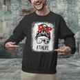 Bleached Tia Life Soccer Messy Bun Baseball Game Day Unisex Sweatshirt Bleached Tia Life Soccer Messy Bun Baseball Game Day Unisex Sweatshirt
