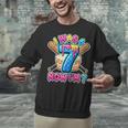 Blue Checkered I Was 6 Now I'm 7 Birthday Cake Baseball Drip Unisex Sweatshirt Blue Checkered I Was 6 Now I'm 7 Birthday Cake Baseball Drip Unisex Sweatshirt