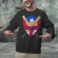 Boricua Puerto Rico Baseball Coqui Frog Pava Hat Fan Unisex Sweatshirt