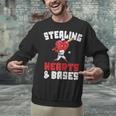 Boys Baseball Valentines Shirt Sterling Hearts Baseball Unisex Sweatshirt