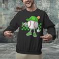 Boys St Patricks Day Baseball Player Pitcher Coach Kids Unisex Sweatshirt