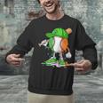 Boys St Patricks Day Kids Baseball Player Ice Cream Drip Unisex Sweatshirt Boys St Patricks Day Kids Baseball Player Ice Cream Drip Unisex Sweatshirt