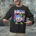 Bruh Baseball Drip Boys Youth Ice Cream Dripping Baseball Unisex Sweatshirt