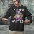 Calm Your Mitts Baseball Ice Cream Drip Crossed Bats Sport Unisex Sweatshirt Calm Your Mitts Baseball Ice Cream Drip Crossed Bats Sport Unisex Sweatshirt