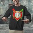 Christmas Baseball Ice Cream Drip Men Women Kids Unisex Sweatshirt Christmas Baseball Ice Cream Drip Men Women Kids Unisex Sweatshirt