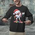 Christmas Baseball Ice Cream Dripping Santa Baseball Drip Unisex Sweatshirt