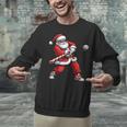 Christmas Baseball Player Santa Xmas Boys Men Toddler Unisex Sweatshirt