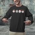 Christmas Baseball Player X-Mas Balls Unisex Sweatshirt