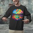 Colorful Baseball Field Home Run Baseball Player Fans Unisex Sweatshirt