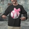 Cute Coquette Baseball Pink Bow Player & Fan Girls Unisex Sweatshirt
