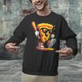 Drippy Pizza Baseball Slice Cartoon Sports Food Unisex Sweatshirt Drippy Pizza Baseball Slice Cartoon Sports Food Unisex Sweatshirt