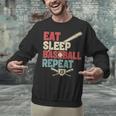 Eat Sleep Baseball Repeat Bat Ball Player Fan Unisex Sweatshirt Eat Sleep Baseball Repeat Bat Ball Player Fan Unisex Sweatshirt