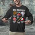 God Says I Am Baseball Player Catcher Pitcher Boys Men Unisex Sweatshirt God Says I Am Baseball Player Catcher Pitcher Boys Men Unisex Sweatshirt