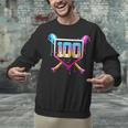 Happy 100 Days Of School Baseball Drip 100th Day Of School Unisex Sweatshirt Happy 100 Days Of School Baseball Drip 100th Day Of School Unisex Sweatshirt