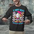 I Hit 100 Days Of School Baseball Ice Cream Drip Unisex Sweatshirt I Hit 100 Days Of School Baseball Ice Cream Drip Unisex Sweatshirt