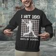 I Hit 100 Days Of School Baseball Player 100th Day Boys Kids Unisex Sweatshirt I Hit 100 Days Of School Baseball Player 100th Day Boys Kids Unisex Sweatshirt