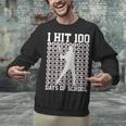I Hit 100 Days Of School Boys Kids 100th Day Balls Baseball Unisex Sweatshirt I Hit 100 Days Of School Boys Kids 100th Day Balls Baseball Unisex Sweatshirt