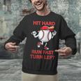 Hit Hard Run Fast Turn Left Baseball Player Unisex Sweatshirt Hit Hard Run Fast Turn Left Baseball Player Unisex Sweatshirt