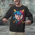 HUGvyn 7th Birthday Baseball Ice Cream Drip Number 7 Kid Boy Unisex Sweatshirt