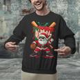 HUGvyn Santa Playing Baseball Ice Cream Drip Christmas Boys Unisex Sweatshirt HUGvyn Santa Playing Baseball Ice Cream Drip Christmas Boys Unisex Sweatshirt